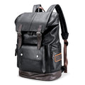 Large Men PU Leather Backpack Anti-theft Laptop Notebook Tas Black Baggage Boy Schoolbag Male Business Shoulder Bag Mochila