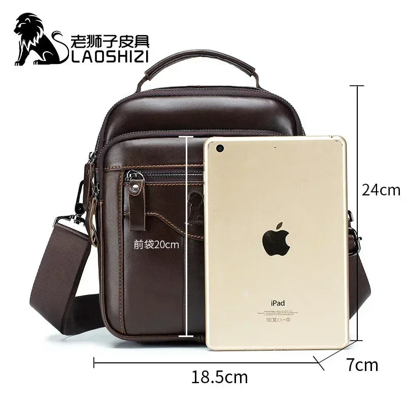 New Handbag Men's Bag Genuine Leather Shoulder Bag Husband luxury design messenger bag crossbody bags for men