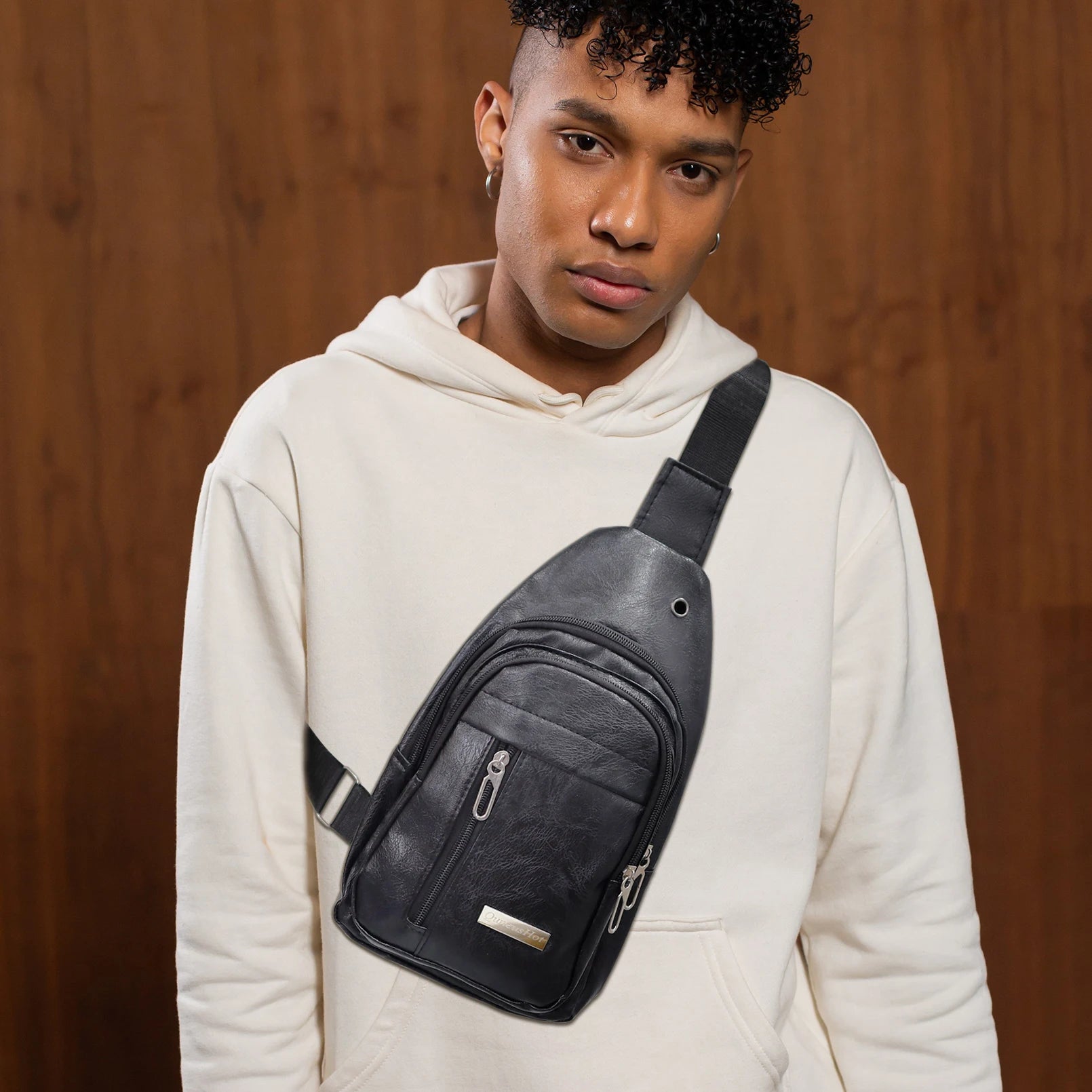 New Leather Chest Bag For Men Multifunctional Casual Fashion Messenger Shoulder Bag For Outdoor Sports Versatile Crossbody Bag
