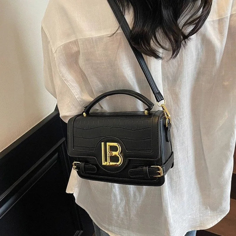 Fashionable Leather Women's Shoulder Bag Luxury Brand Famous Designer Elegant Classic Elegant Lining Vintage Bag