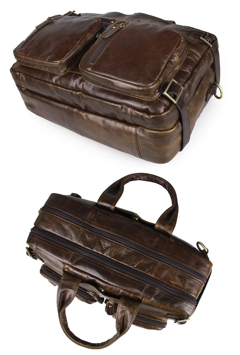 High Class Genuine Leather Messenger bag Men Leather shoulder Bag Business Briefcase Laptop Crossbody Bag Sling Tote Handbag