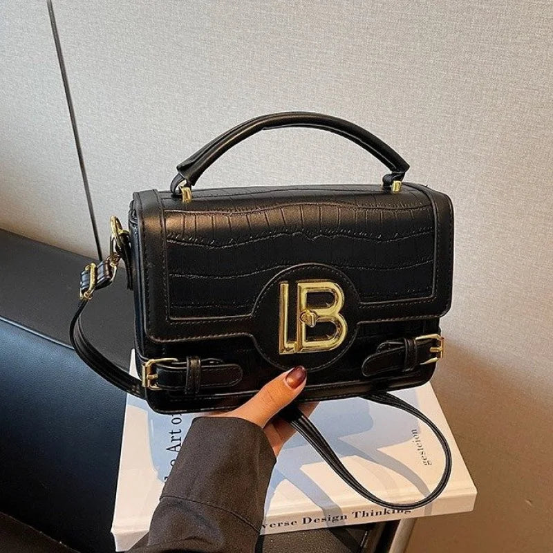Fashionable Leather Women's Shoulder Bag Luxury Brand Famous Designer Elegant Classic Elegant Lining Vintage Bag