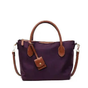 Elegant Textured Leather Tote With Trendy Design And Spacious Interior Designed Also As A Versatile Commuter Ladies Diaper Bag