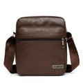 Men's Bag, PU Leather Single Shoulder Bag Multi Layer Zipper Large Capacity Crossbody Bag Daily Use Work Travel Business Commute