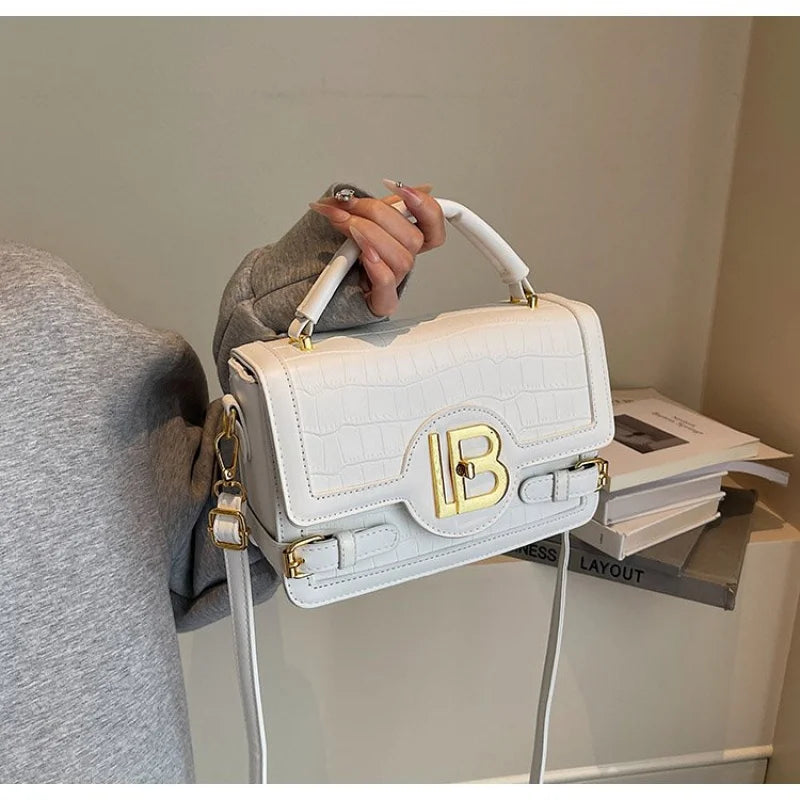 Fashionable Leather Women's Shoulder Bag Luxury Brand Famous Designer Elegant Classic Elegant Lining Vintage Bag