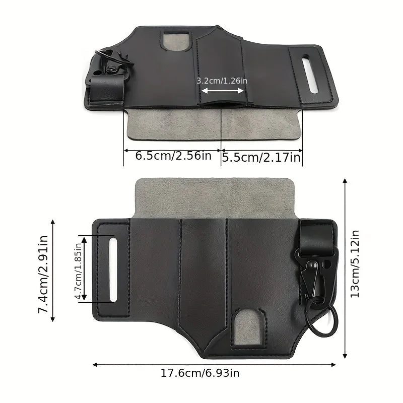 Tactical Multi Tool Belt Leather Bag Portable Tool Storage Bag Holster Outdoor Camping Hunting Waist PU Leather Pocket
