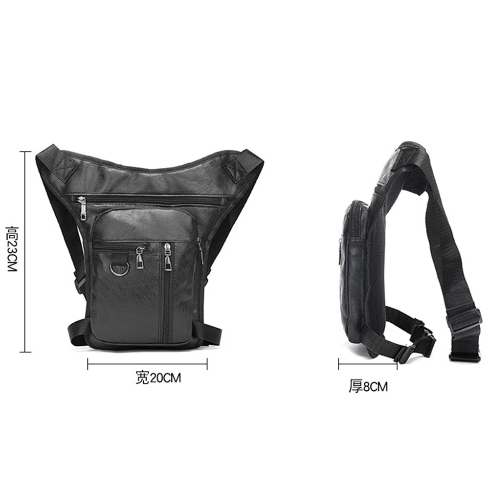 Pu Leather Drop Leg Bag Thigh Hip Bum Belt Leg Waist Bags Travel Tour Riding Motorcycle Fanny Pack Men Women Leisure Chest Bag