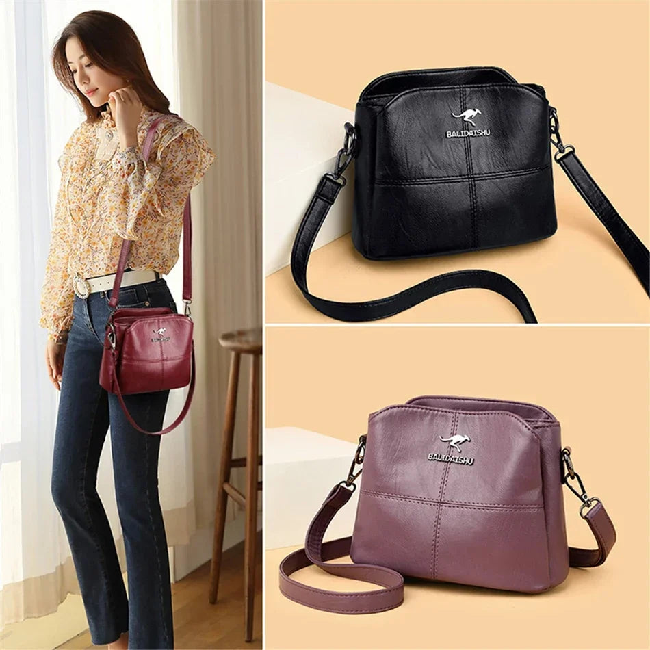 Women Embroidery Tote Bag High Quality Leather Ladies Handbags Women Shoulder Bag Small Crossbody Bags For Women Sac a Main