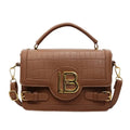 Fashionable Leather Women's Shoulder Bag Luxury Brand Famous Designer Elegant Classic Elegant Lining Vintage Bag