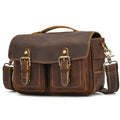 Large leather messenger bag for men real cowskin crossbody bags shoulder bags school bag of male for iPad PC Camera Shoulder Bag