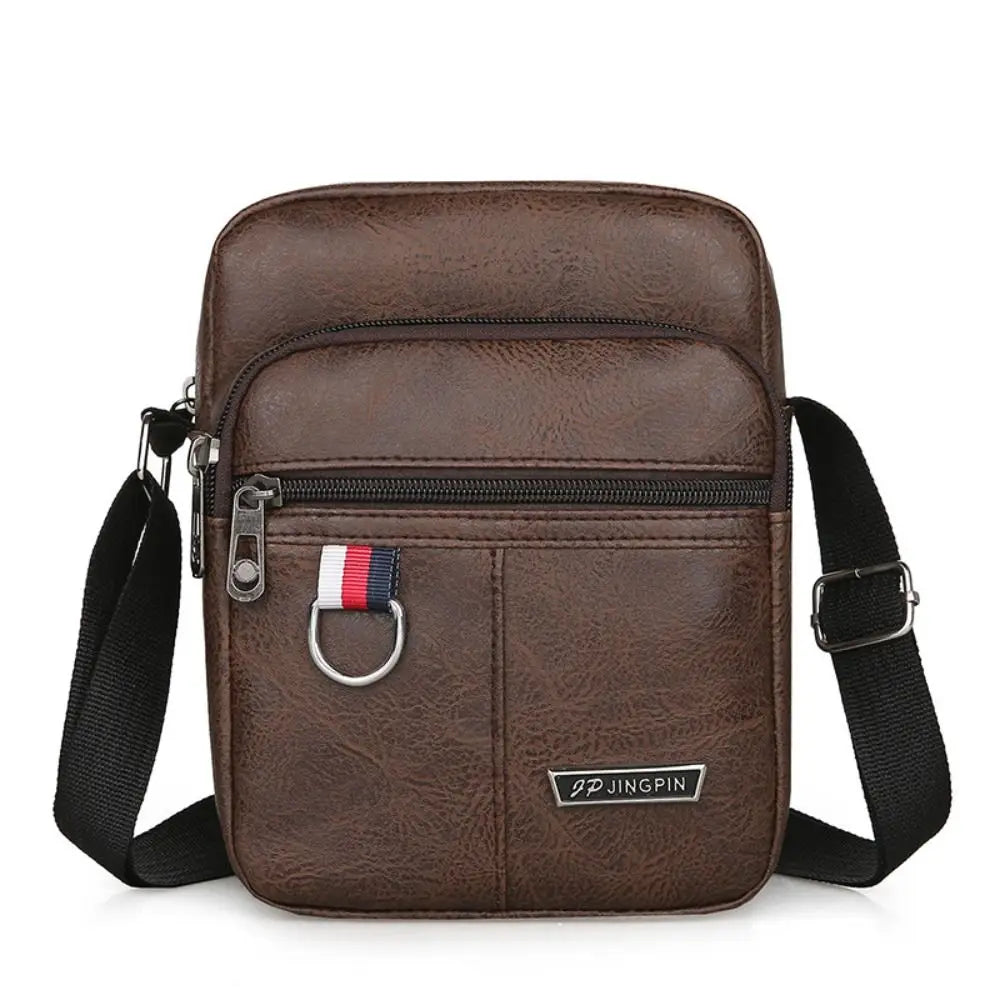 Leather Men's Sling Bag Messenger Shoulder Crossbody Bags Large Capacity Handbags Multifunctional