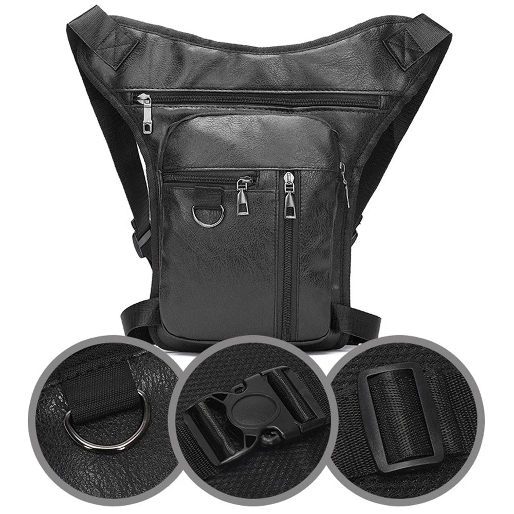 Pu Leather Drop Leg Bag Thigh Hip Bum Belt Leg Waist Bags Travel Tour Riding Motorcycle Fanny Pack Men Women Leisure Chest Bag